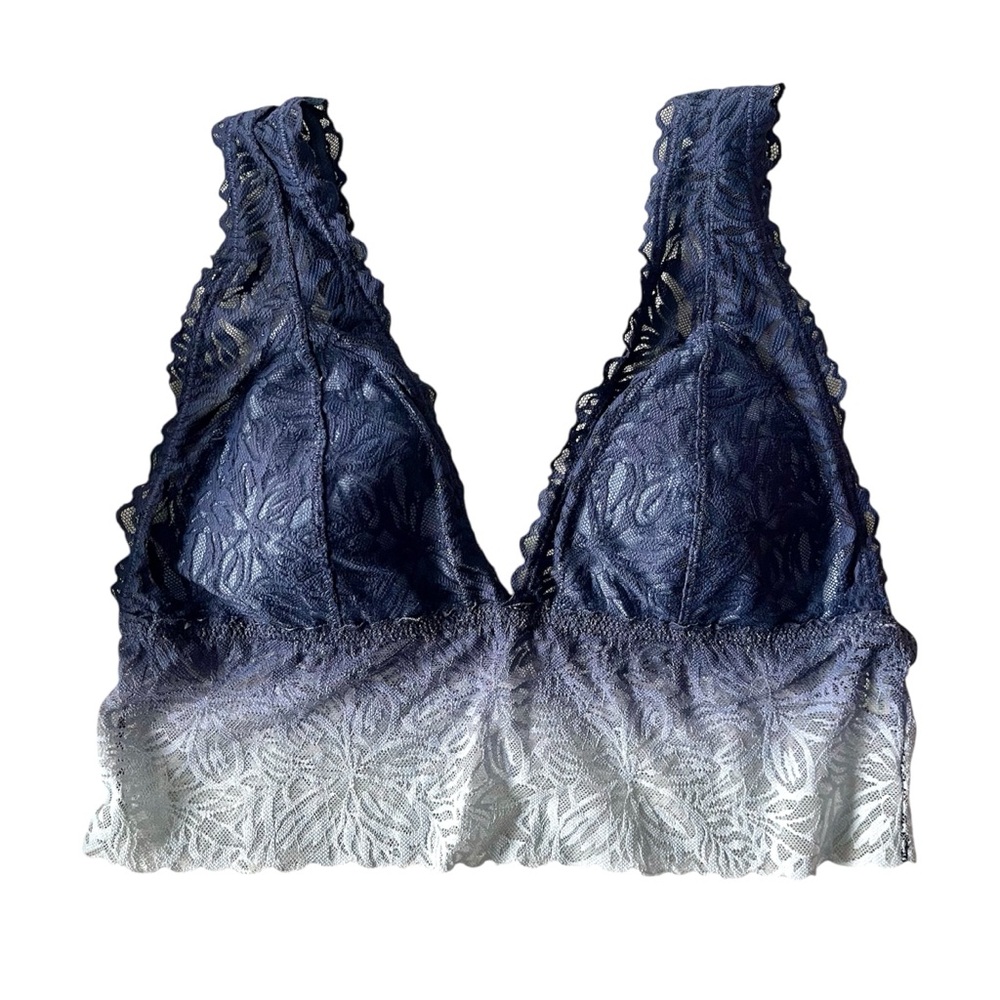 Aerie Bralette Size Large Lace Blue Fairy Romantic Bridgerton Festival Coachella